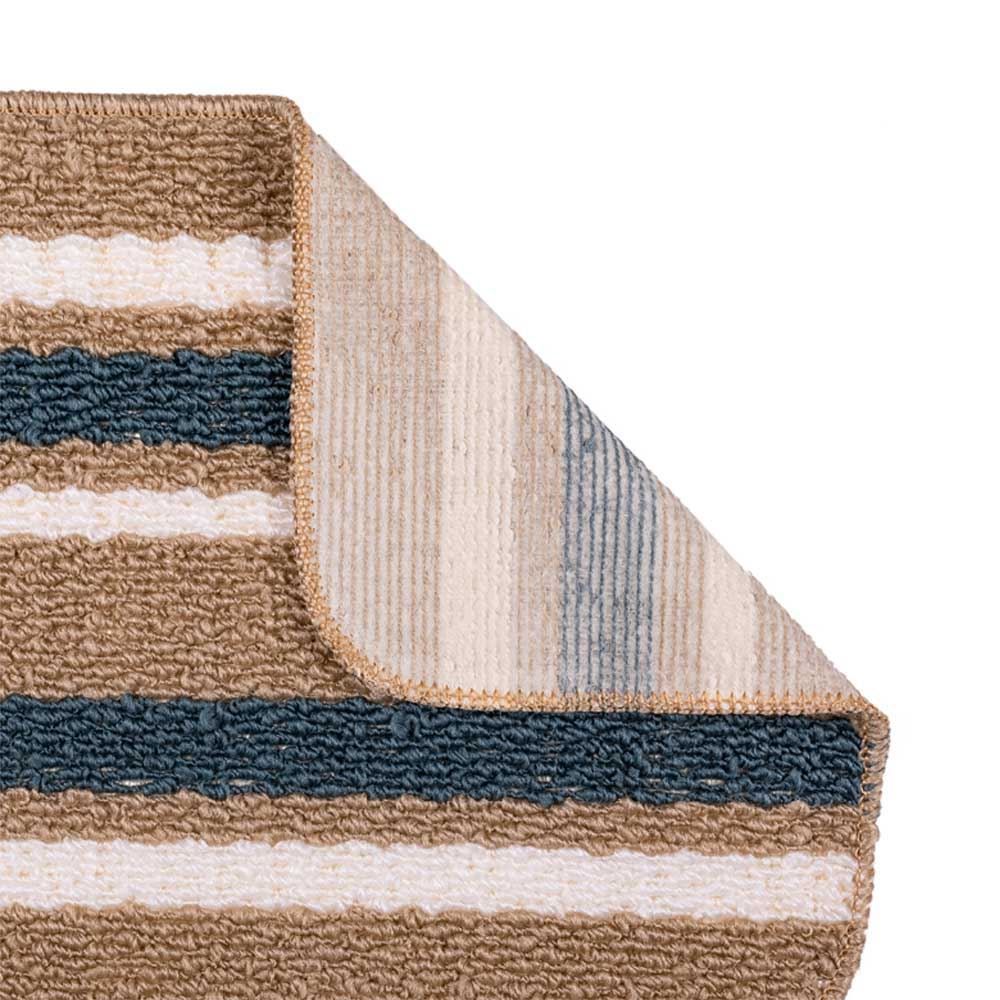 Jogo De Tapete Para Banheiro Onix 3 Peças Havan - Bege Listrado