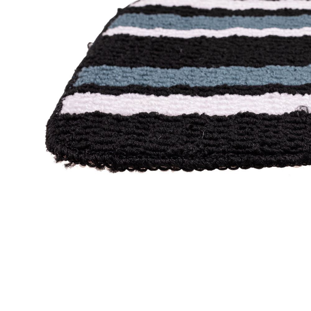 Jogo De Tapete Para Banheiro Onix 3 Peças Havan - Preto Listrado