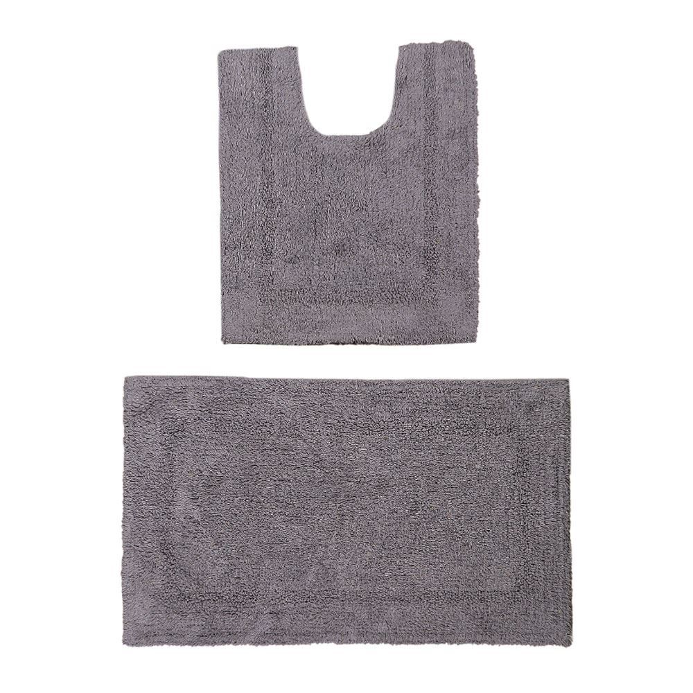 Jogo De Tapetes De Banheiro 2 Pçs Arezo Havan - Cinza Amianto