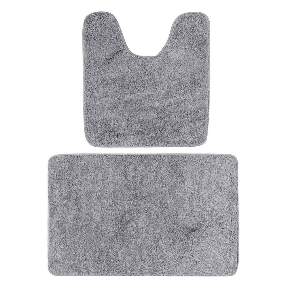 Jogo De Tapetes Para Banheiro Firenze 2 Peças Havan Casa - Cinza