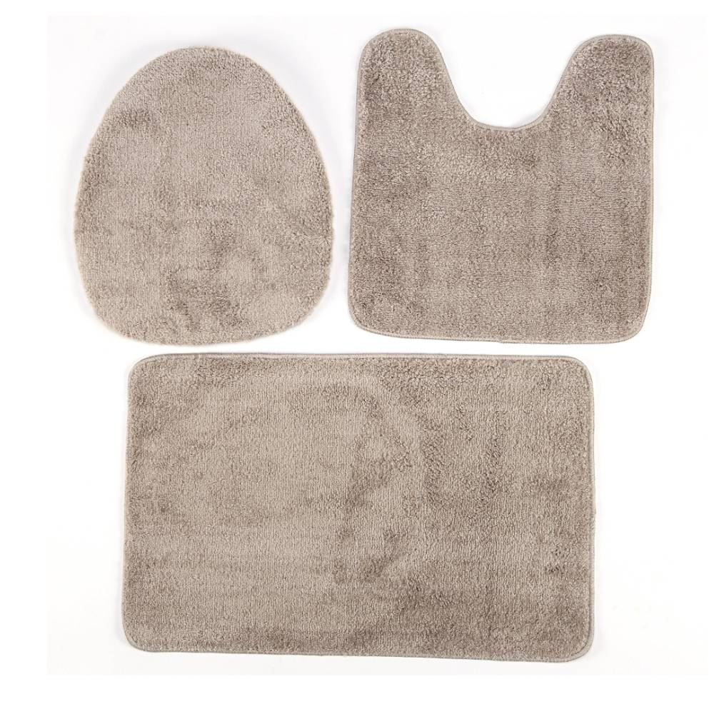 Jogo De Tapetes Para Banheiro Firenze 3 Peças Havan Casa - Bege