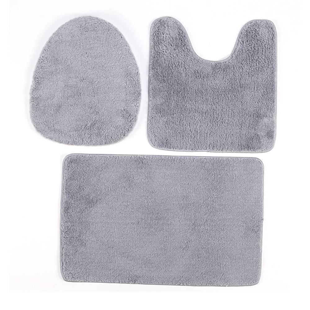 Jogo De Tapetes Para Banheiro Firenze 3 Peças Havan Casa - Cinza