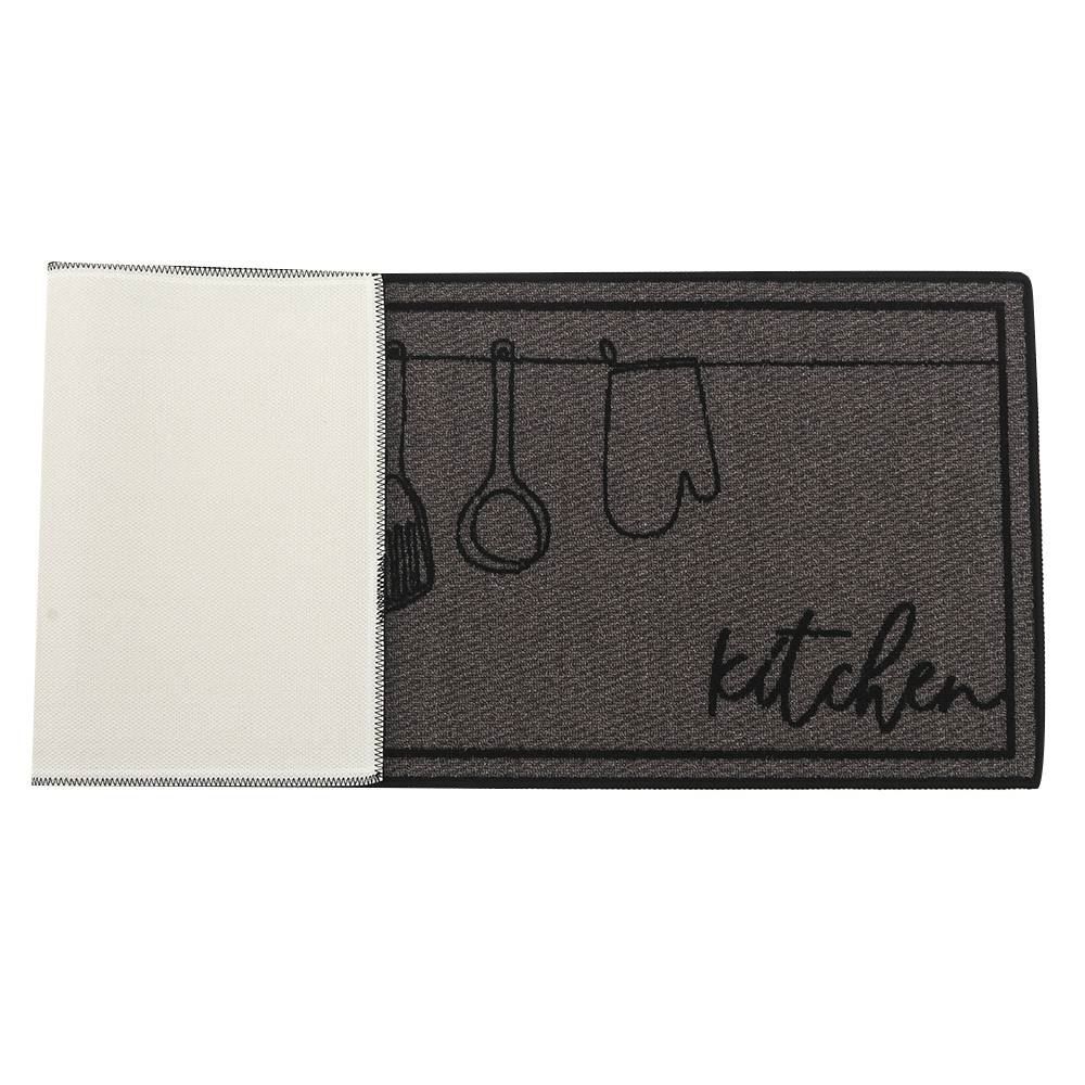 Jogo De Tapetes Napoli Para Cozinha 2 Peças Havan - Kitchen Cinza