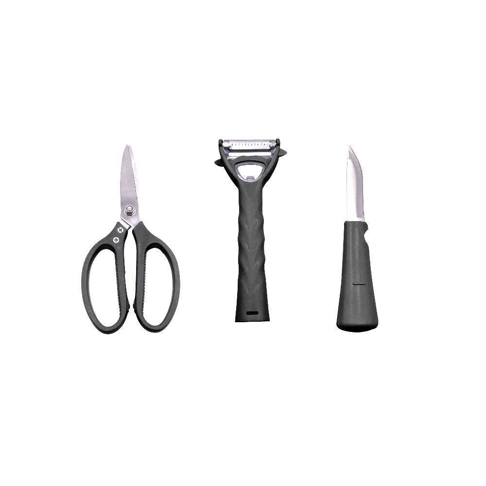 Jogo De Utensílios 03 Peças De Cozinha Havan Casa - Preto