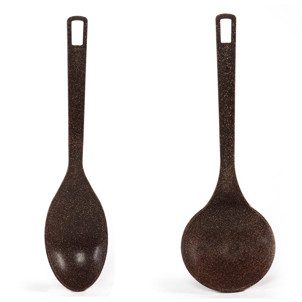 Jogo De Utensílios Com Suporte Imbuia Evo - 5 peças