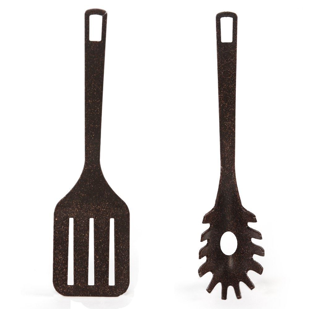 Jogo De Utensílios Com Suporte Imbuia Evo - 5 peças