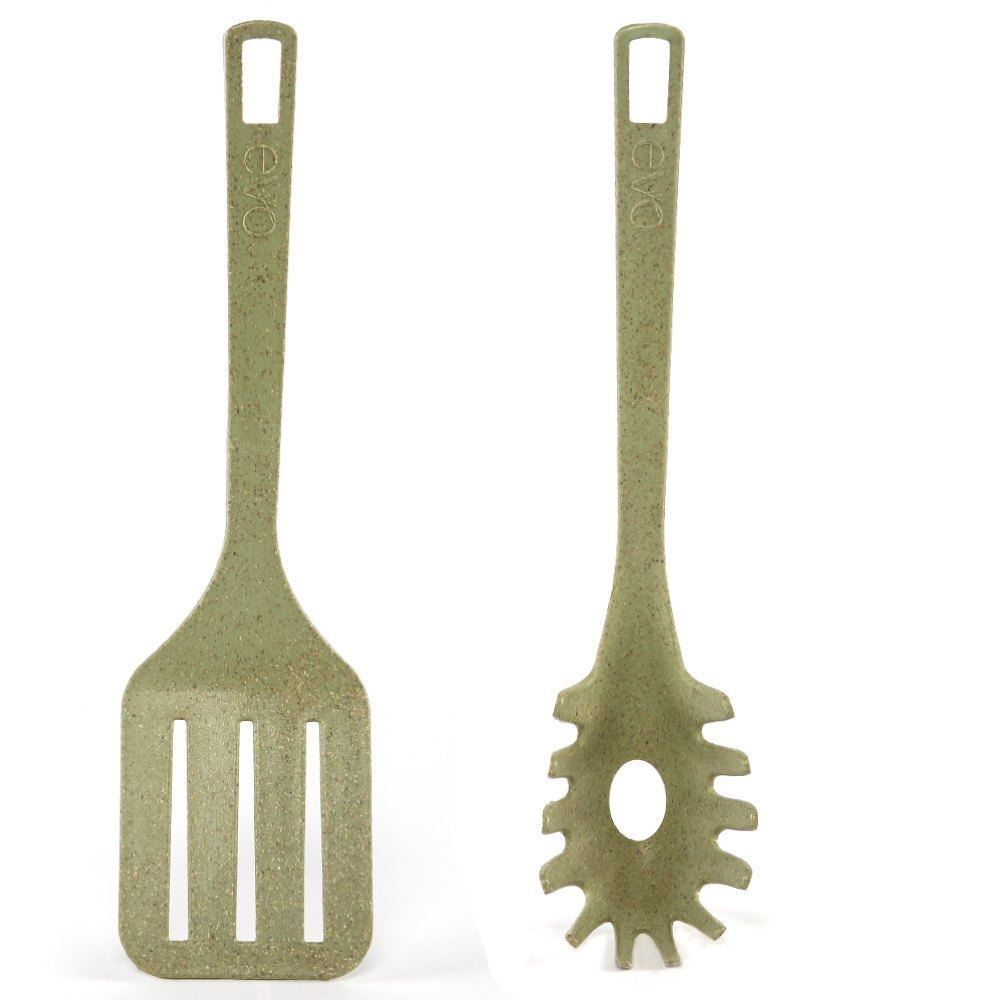 Jogo De Utensílios Com Suporte Verde Tropical Evo - 5 peças 