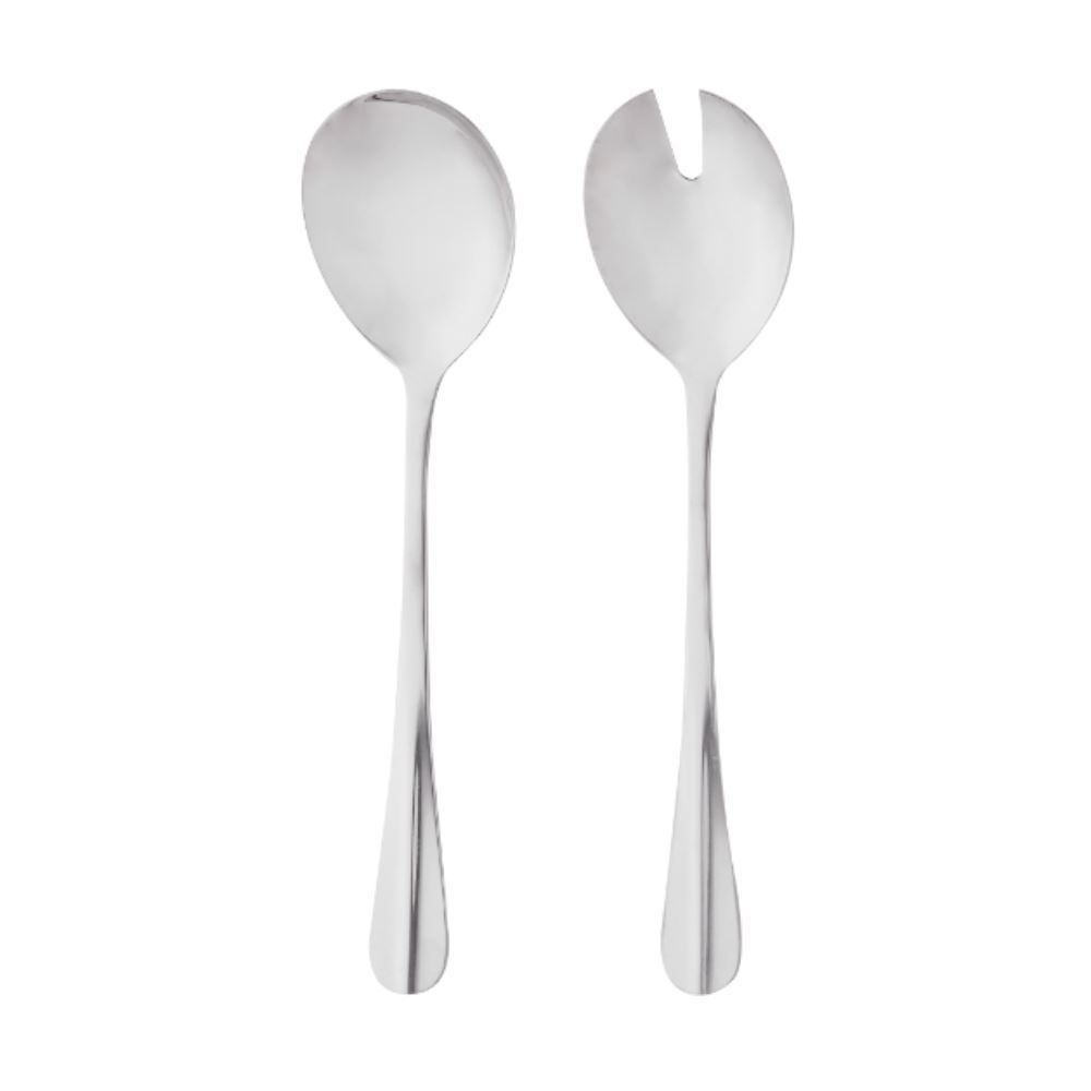 Jogo De Utensílios Para Salada Inox Positano Lyor 2 Peças - Inox