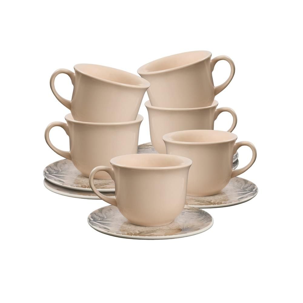 Jogo De Xícara De Chá Aurora Biona 12 Pçs