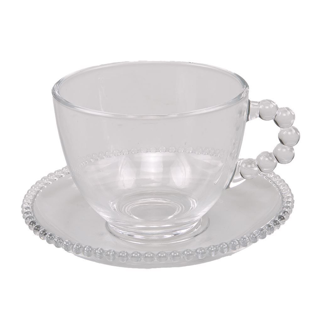 Jogo De Xícaras Com Pires Hermitage 8 Peças - Cristal