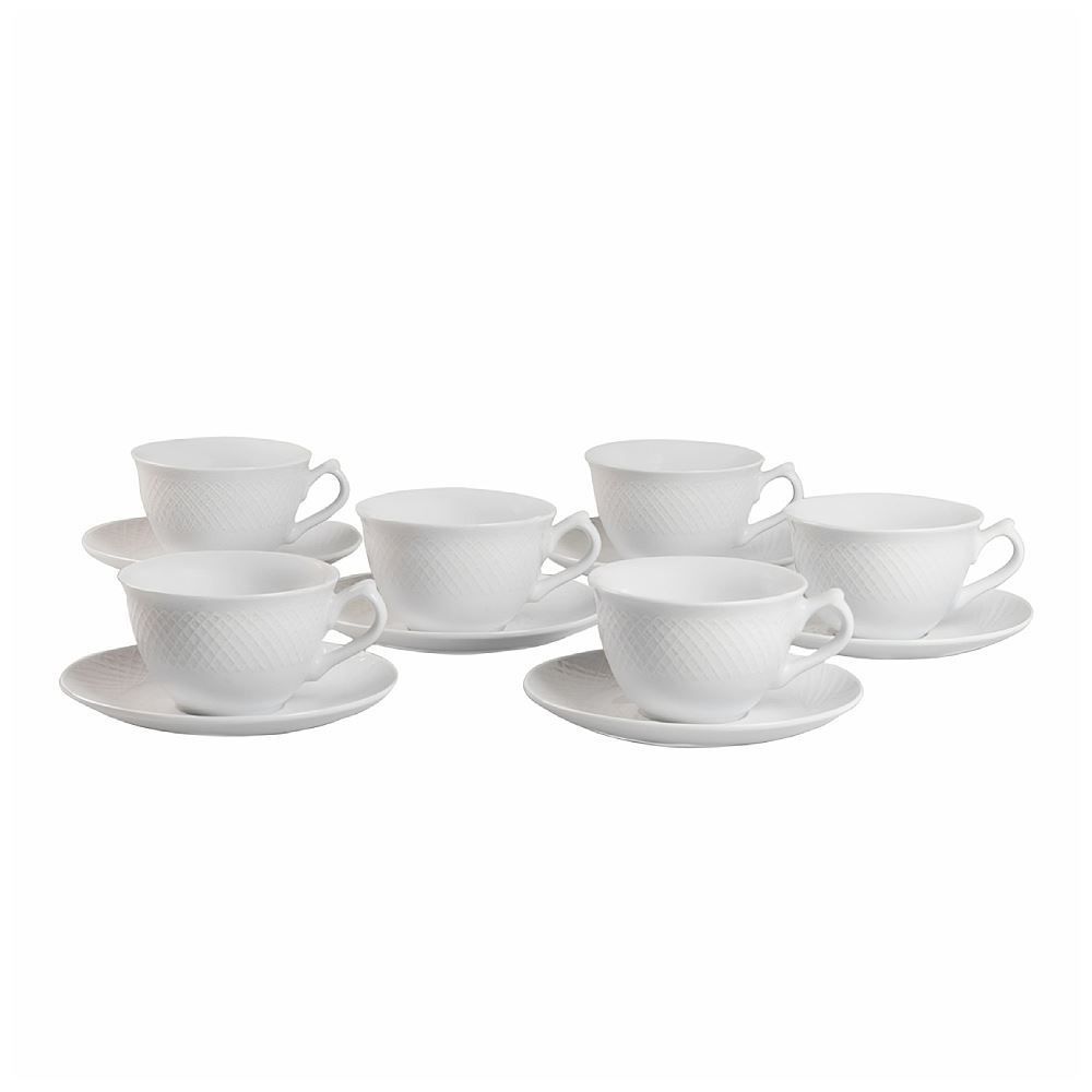 Jogo de Xícaras com Pires Veneza Havan Casa - 12 Peças