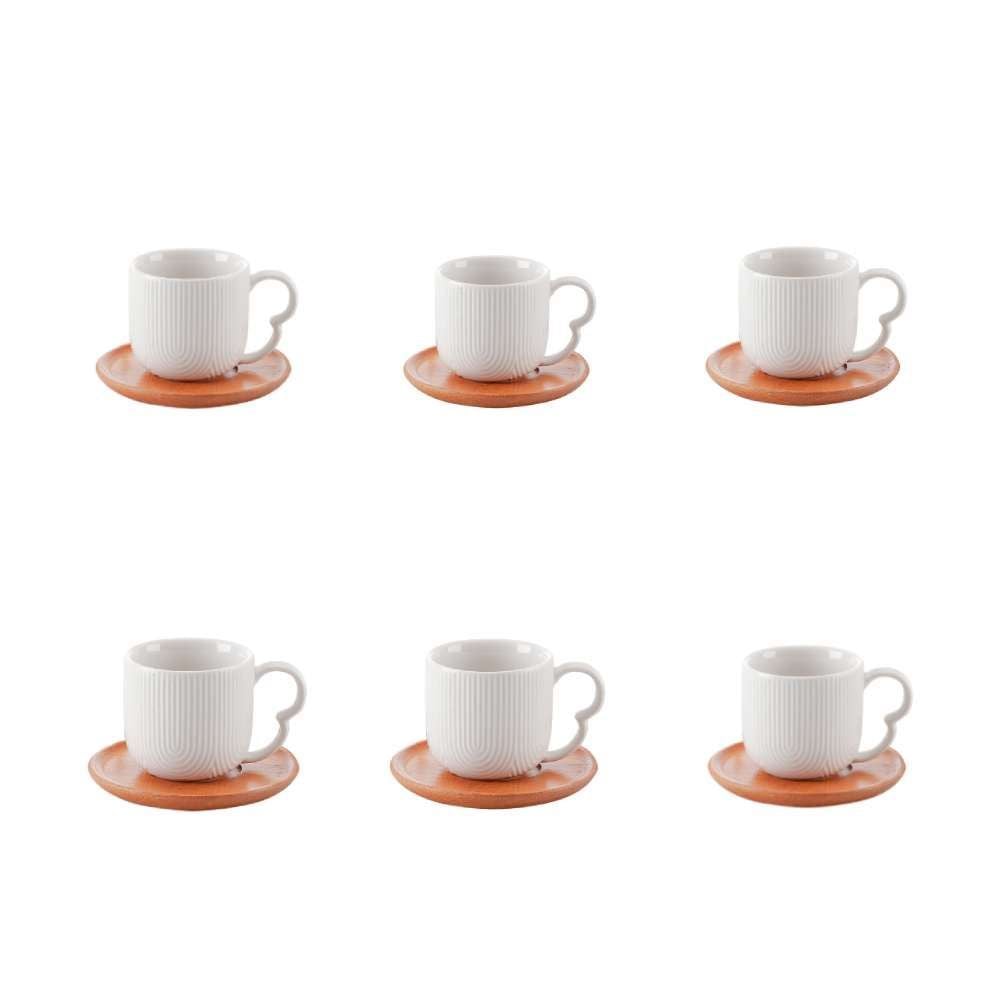 Jogo De Xícaras De Café Oasis Hauskraft 8 Peças - Branco