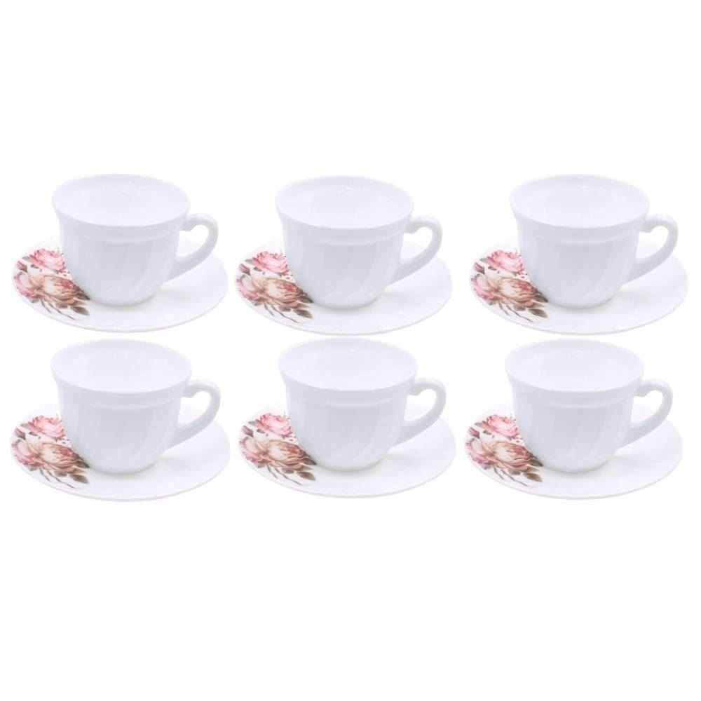 Jogo De Xícaras Opaline Garden Havan Casa - 12 Peças