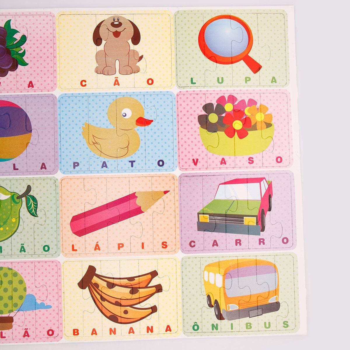 Jogo Educativo Soletrando Quebra-Cabeça Toia - Amarelo