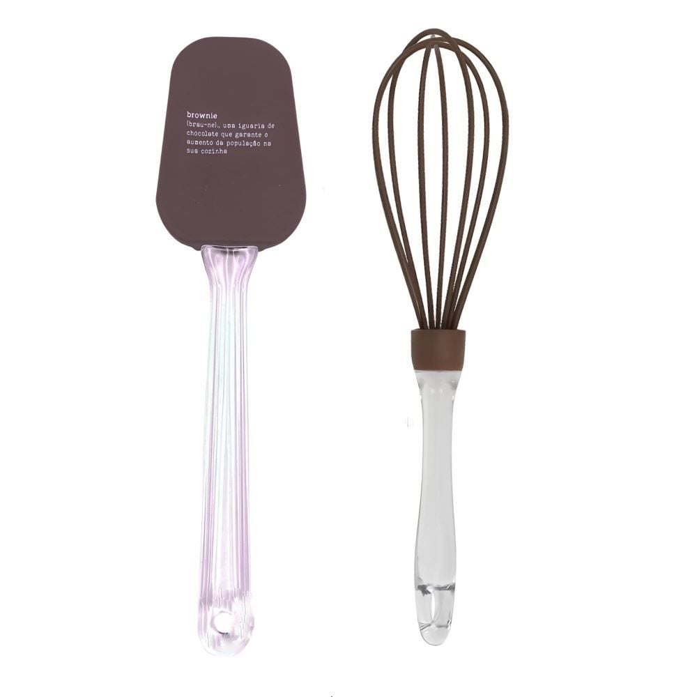 Jogo Espátula e Fouet Silicone da Havan Casa 2 Peças - Brownie