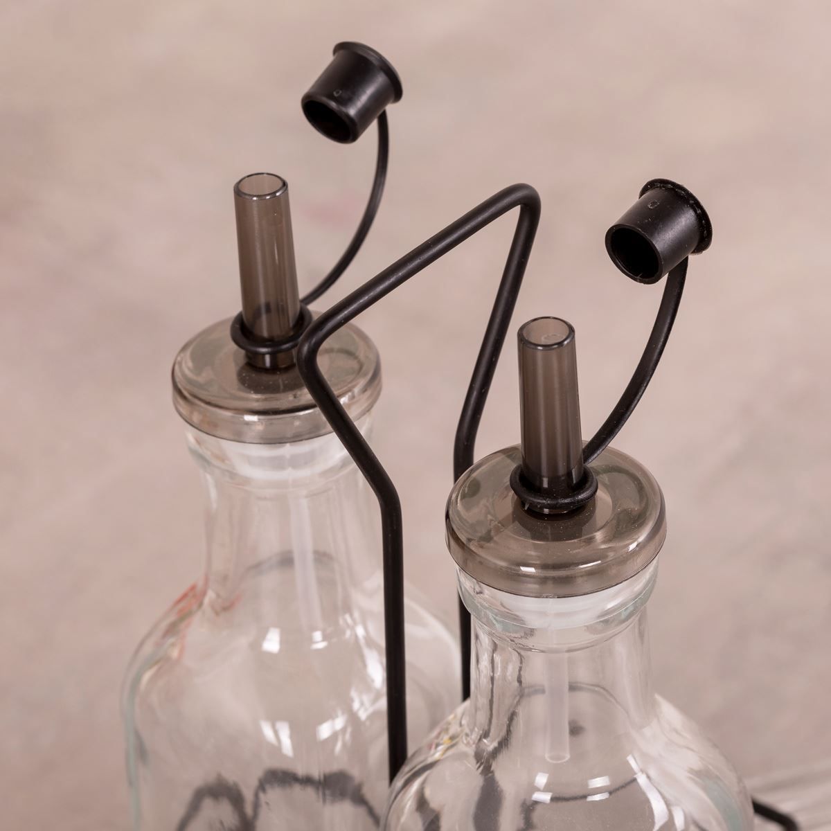 Jogo Galheteiro com Suporte 4 Peças Lyor - Transparente