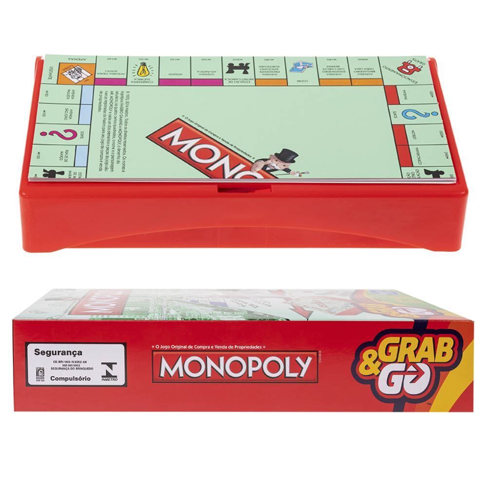 Jogo Monopoly Grab & Go B1002 Hasbro - B1002
