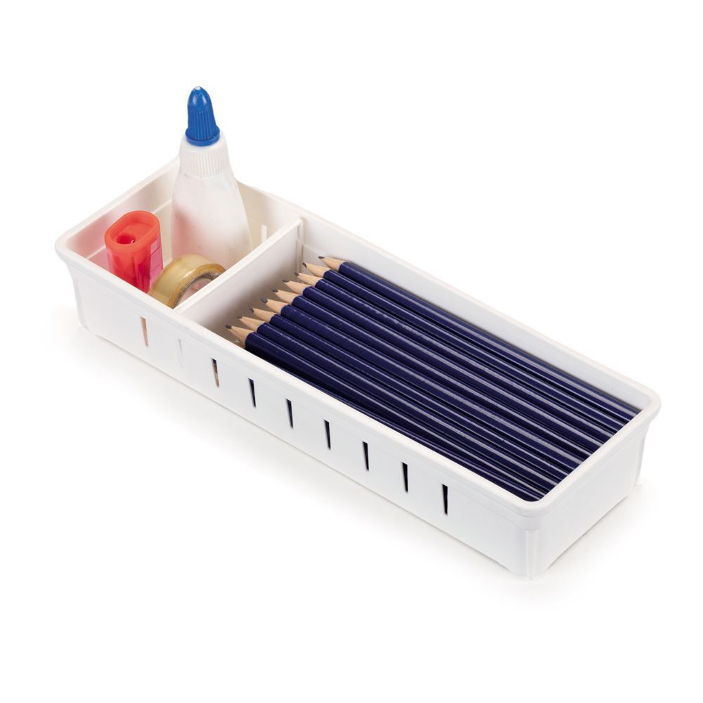 Jogo Organizadores De Gaveta Com Divisórias 3 Peças Dasplast - Branco