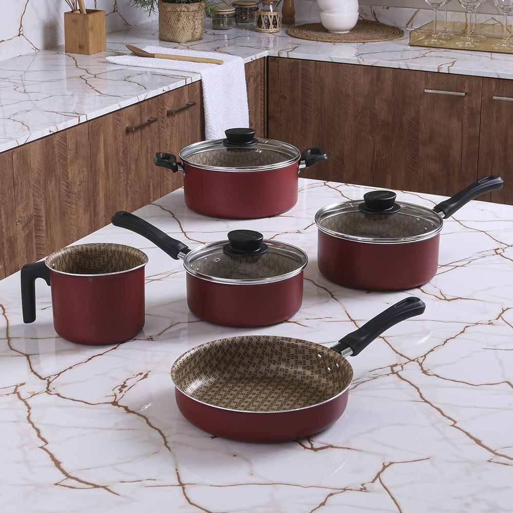 Jogo Panela Califórnia Tramontina 5Pçs - Vermelho