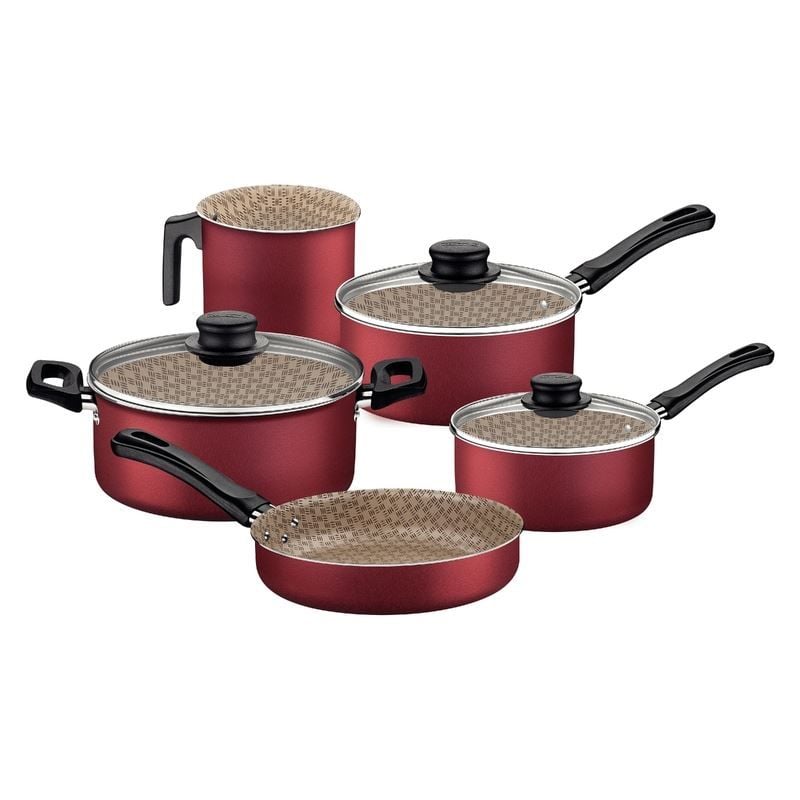 Jogo Panela Califórnia Tramontina 5Pçs - Vermelho