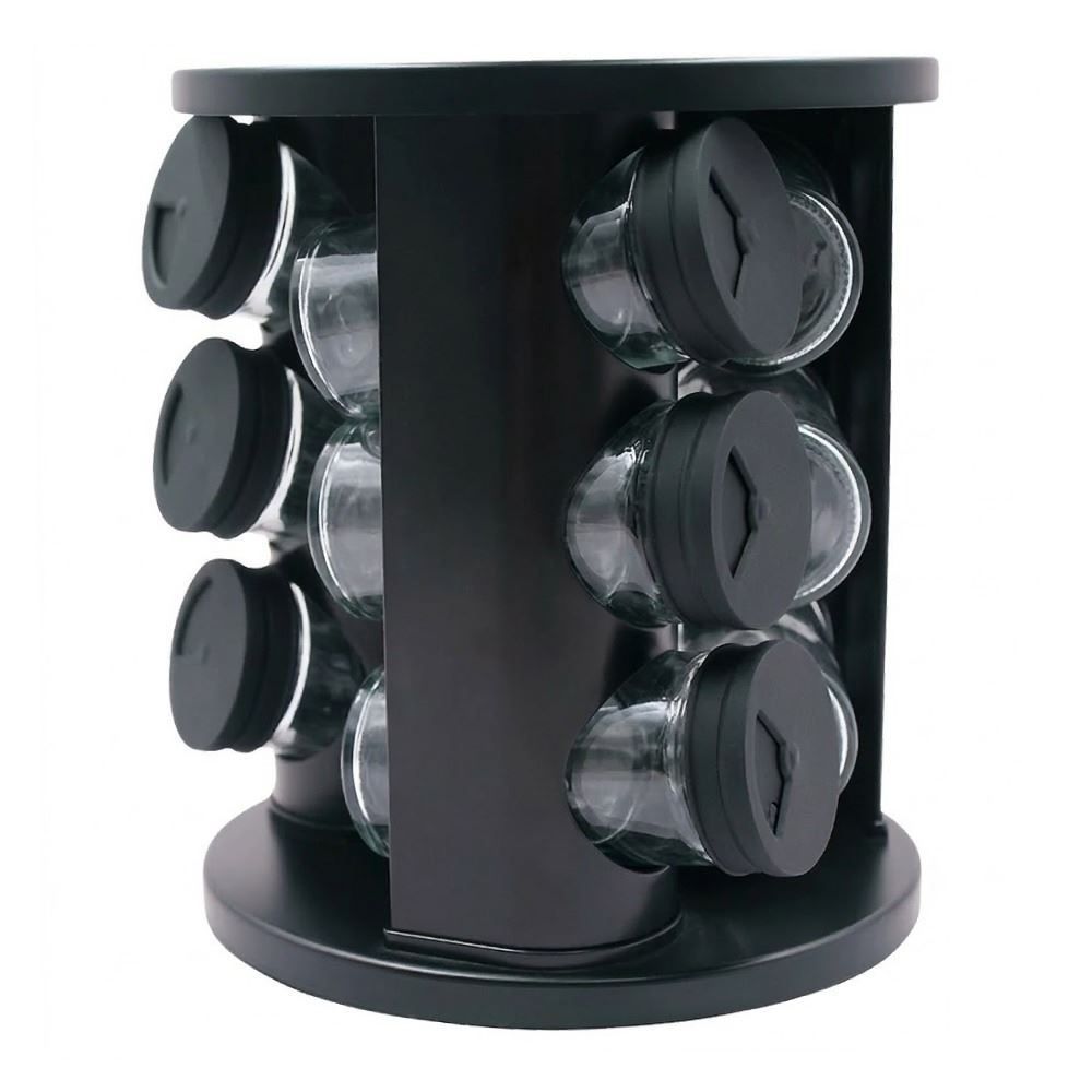 Jogo Porta Condimentos com Suporte Giratório 9 Peças Inga
