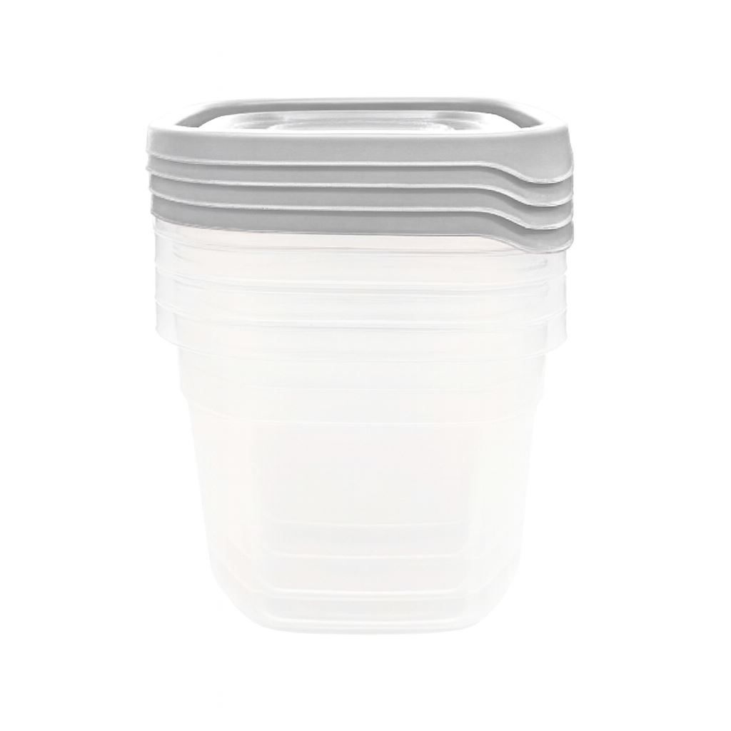 Jogo Potes de Plástico Mais Plasvale 530Ml 4 Peças - Sortido