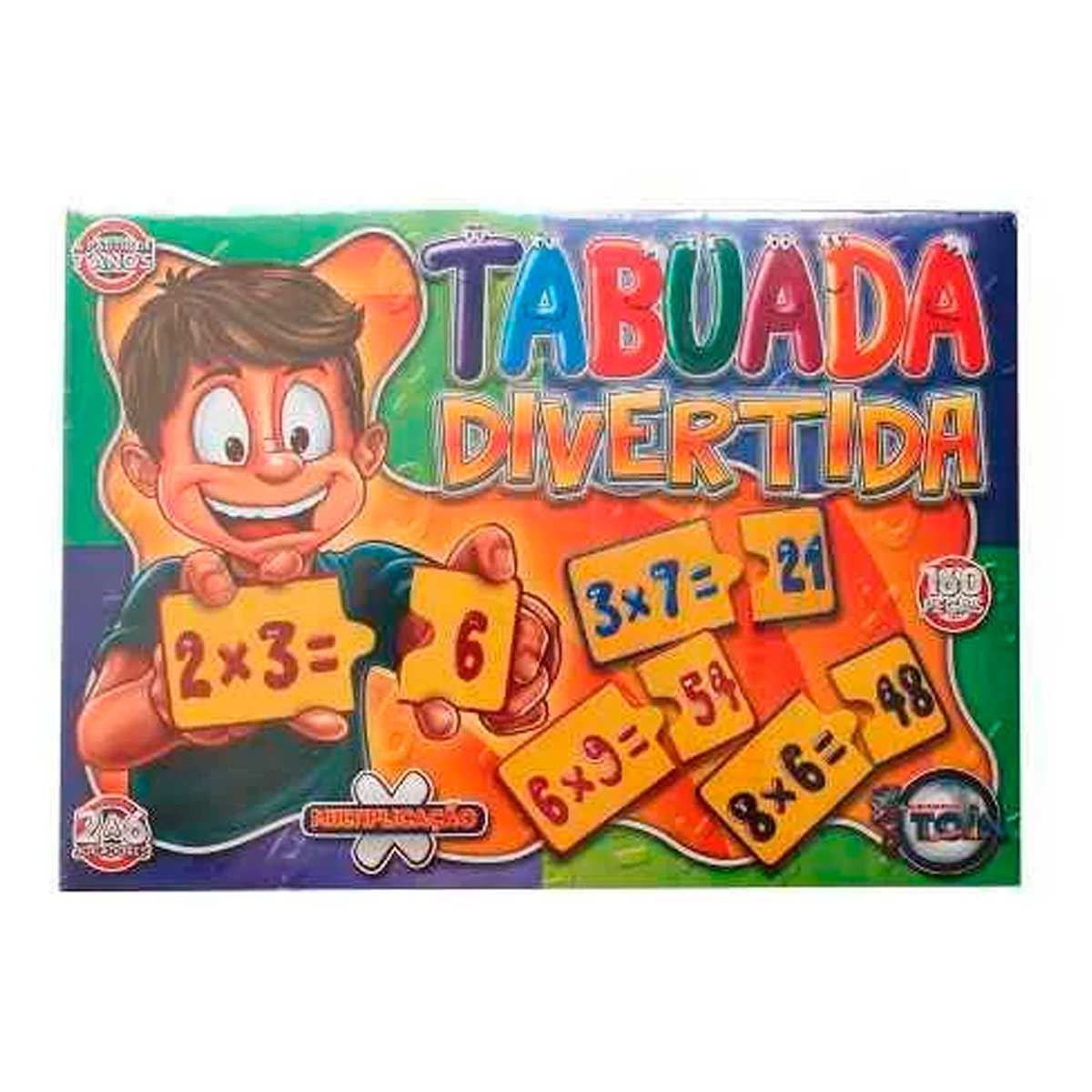 Jogo Tabuada Divertida 160 Peças 2 a 6 jogadores Toia - DIVERSOS