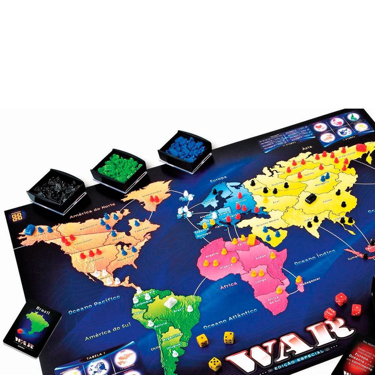 Jogo War de Estratégia Edição Especial Grow - Preto