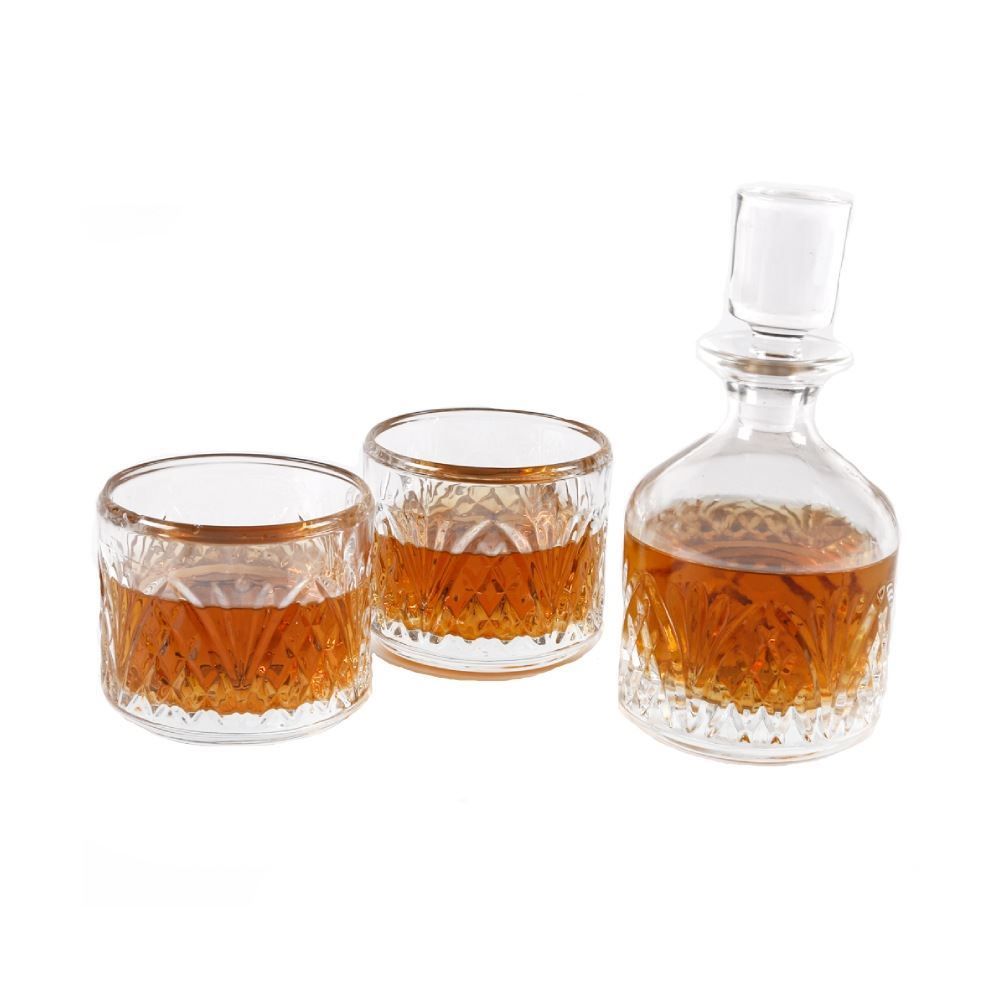Jogo Whisky Empilhável 3 Peças Fracalanza - Vidro Transparente