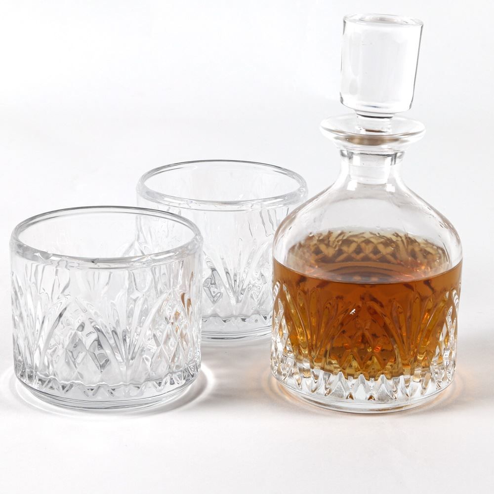 Jogo Whisky Empilhável 3 Peças Fracalanza - Vidro Transparente