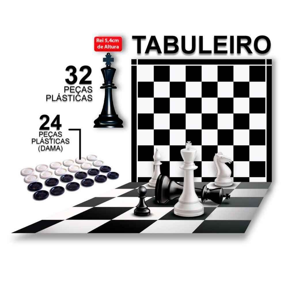 Jogo Xadrez E Dama Pais & Filhos Gala - 2811