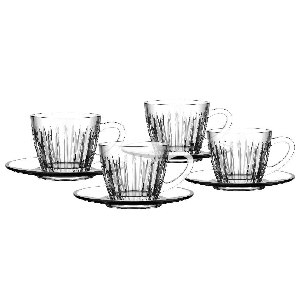 Jogo Xicara Café Com Pires Soho L Hermitage 180Ml - 8 Peças