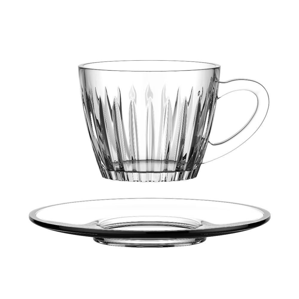 Jogo Xicara Café Com Pires Soho L Hermitage 180Ml - 8 Peças