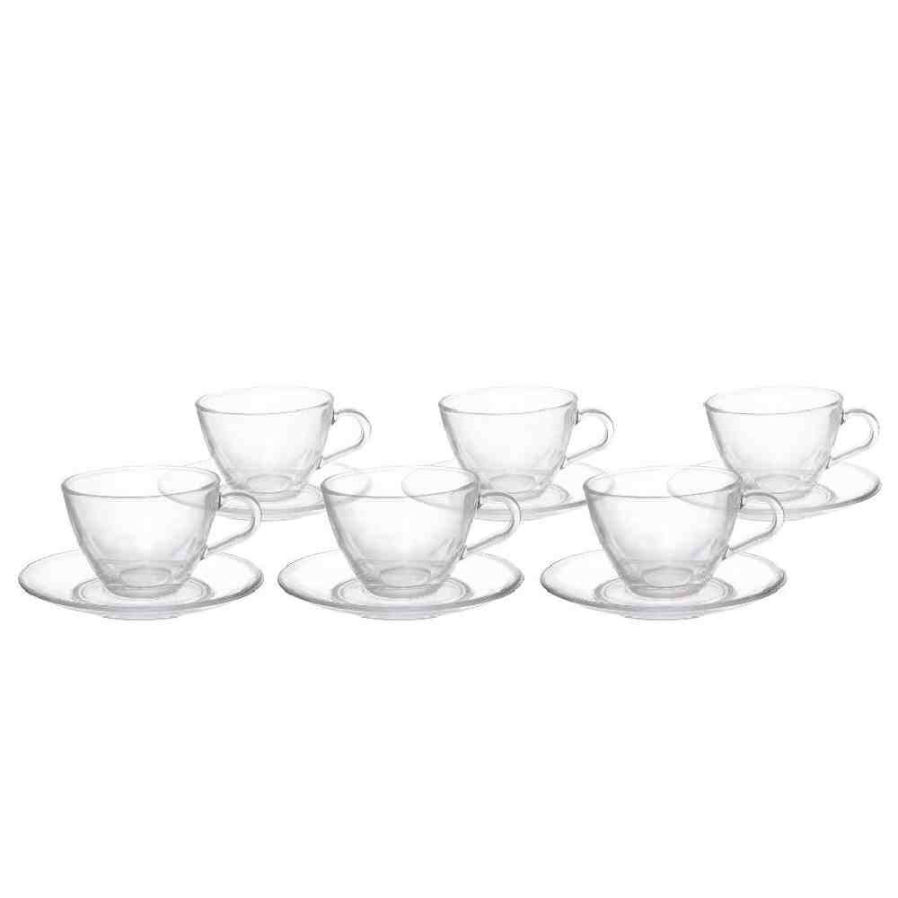 Jogo Xicaras Classica Hauskraft 12 Peças Vidro - Transparente 