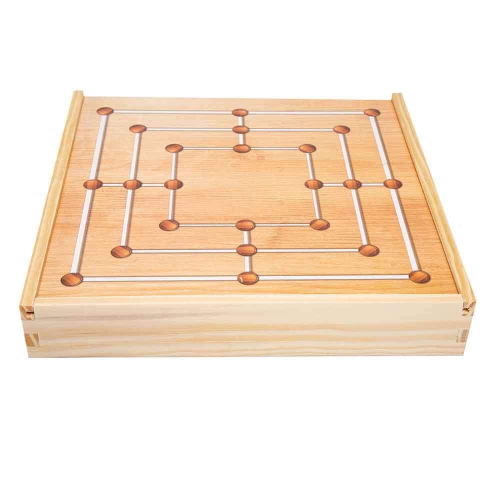 Jogos Damas, Ludo E Trilha Caixa De Madeira Gala - 2212