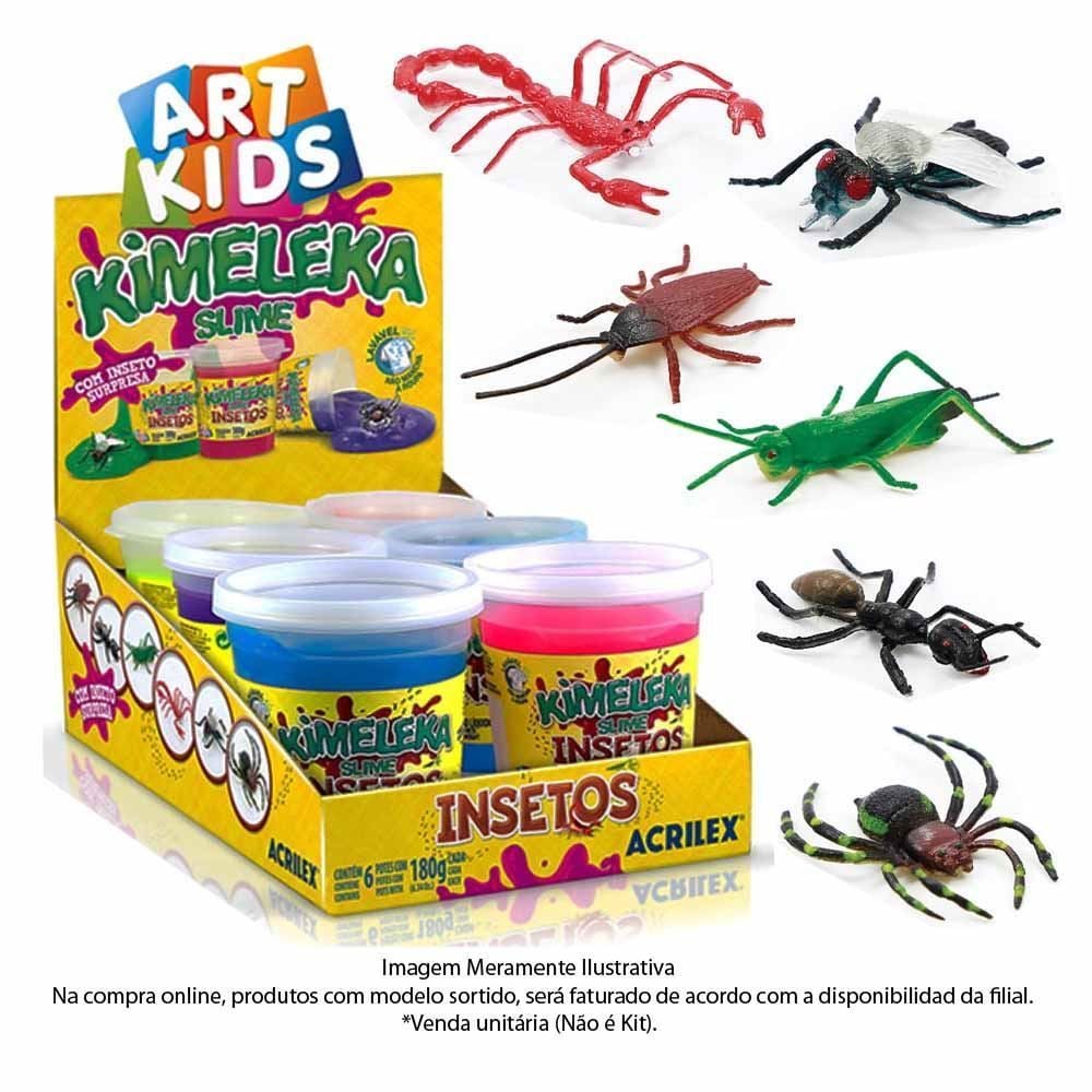 Kimeleka Slime Insetos 180 Gramas Acrilex - 5850
