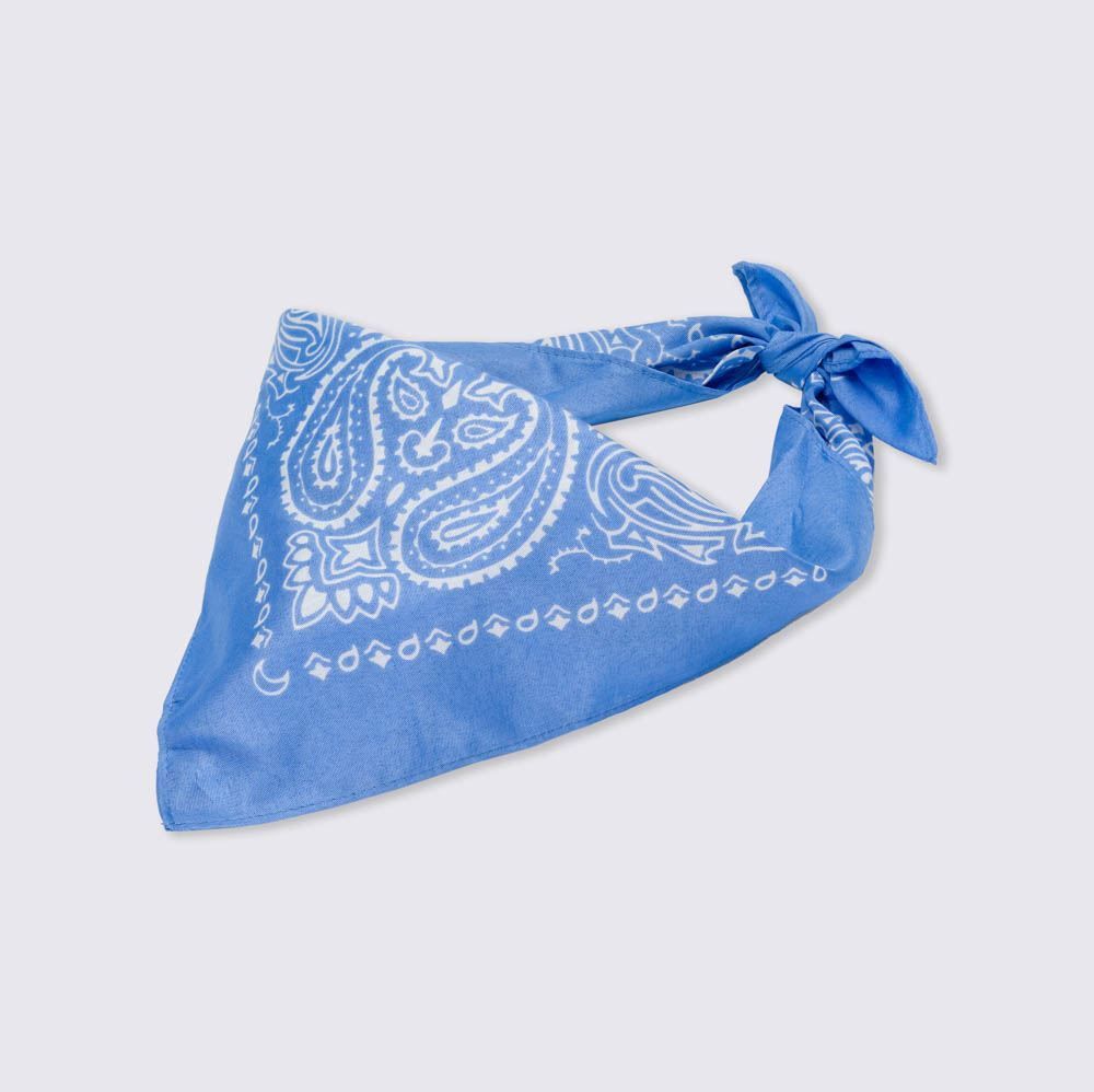 Kit 2 Bandanas Faixa Lenço Boby Blues - AZUL/ BRANCO U