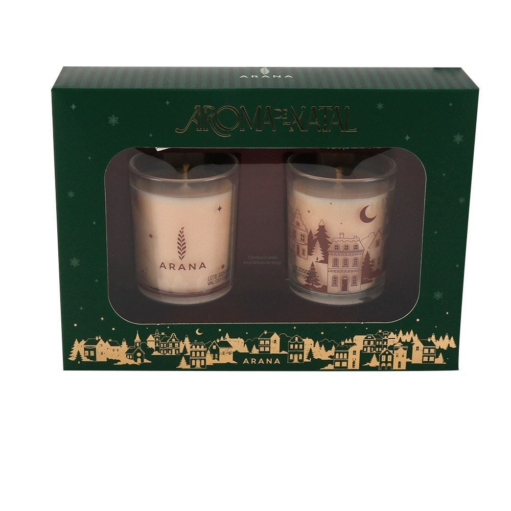 Kit 2 Velas Aromáticas de Natal Arana - 60g
