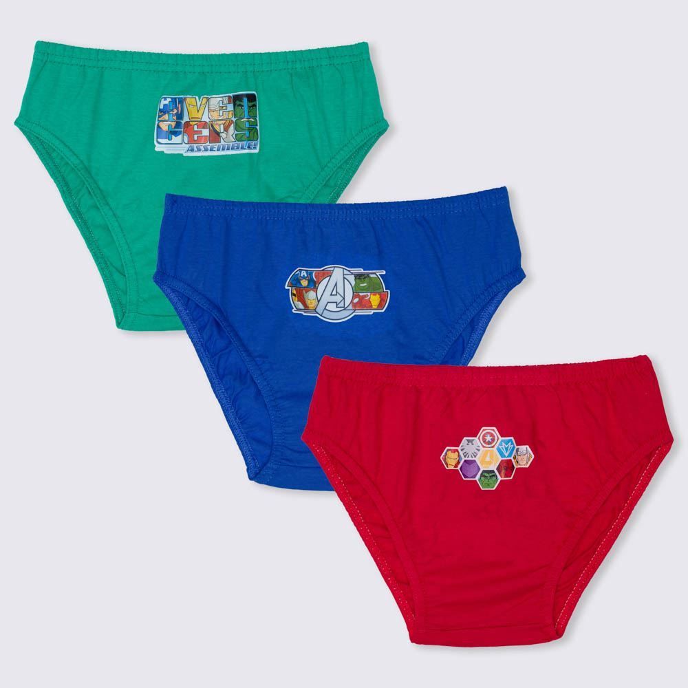 Kit 3 Cuecas Infantil 4 a 10 Anos Avengers 133 Marvel