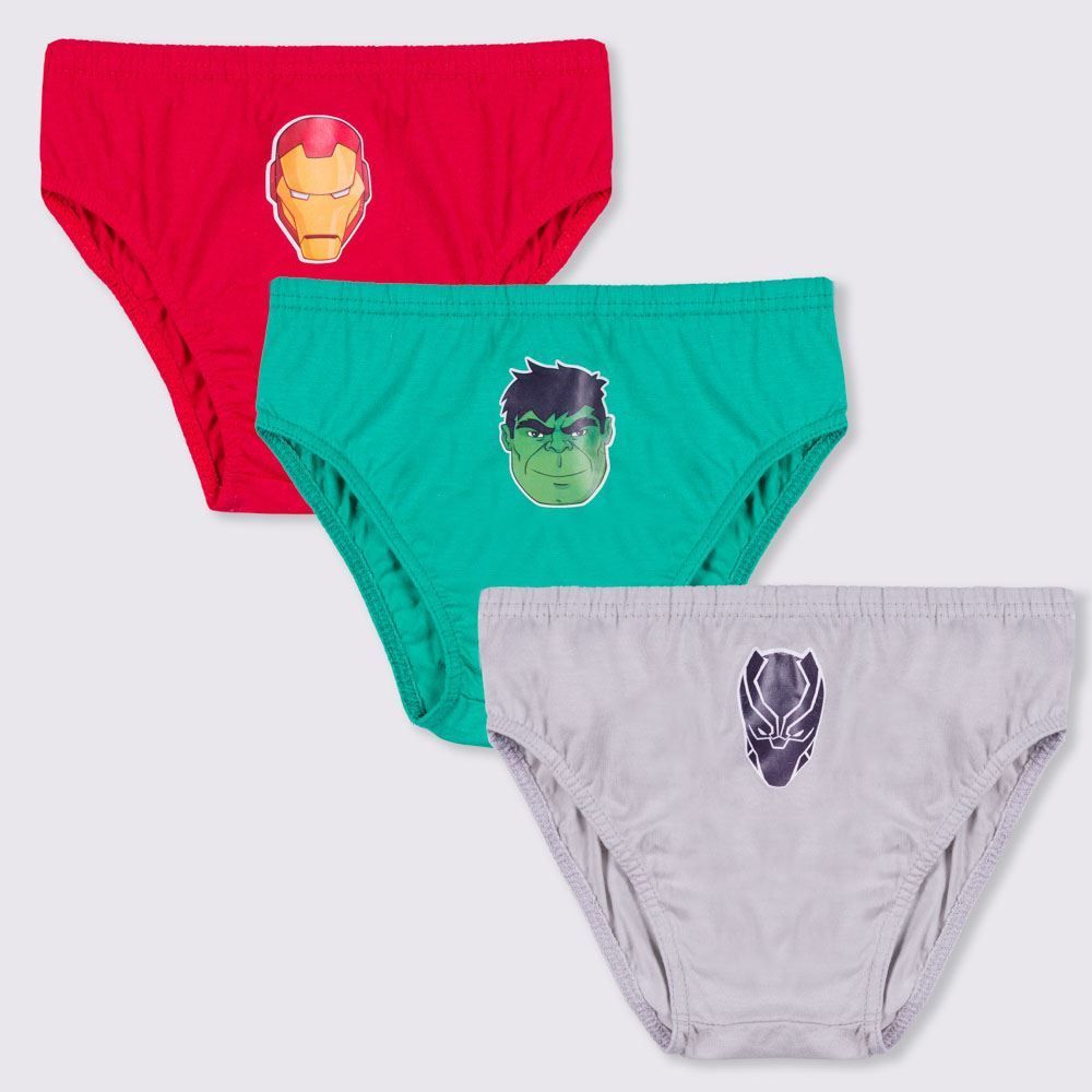 Kit 3 Cuecas 4 a 10 Anos Avengers Marvel