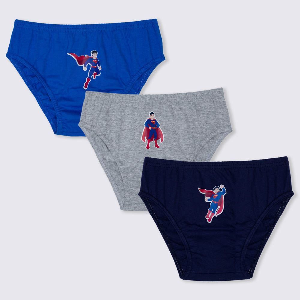 Kit 3 Cuecas 4 a 10 Anos Superman 18 DC Comics