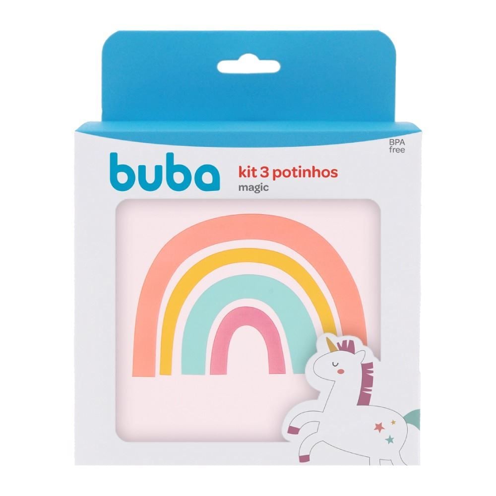 Kit 3 Potinhos Magic Buba - Unicórnio