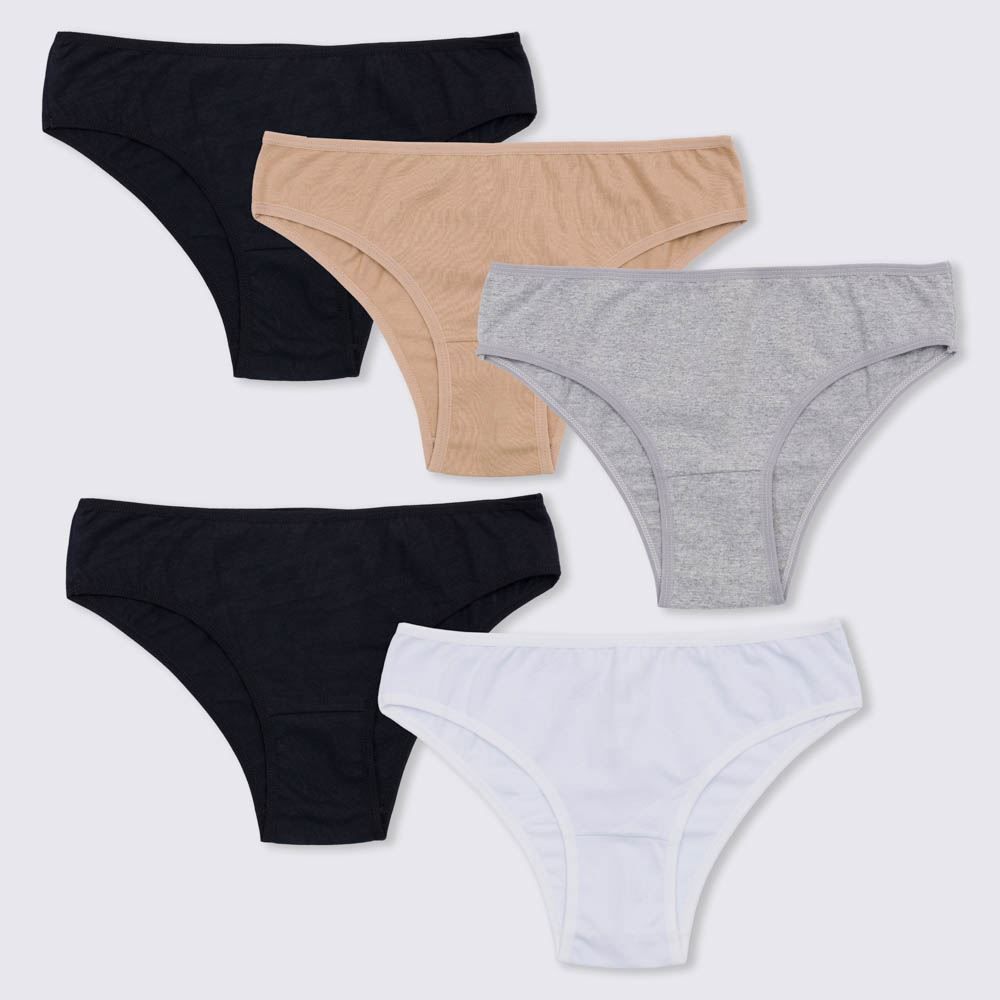 Kit 5 Calcinhas Cotton Básica Holla