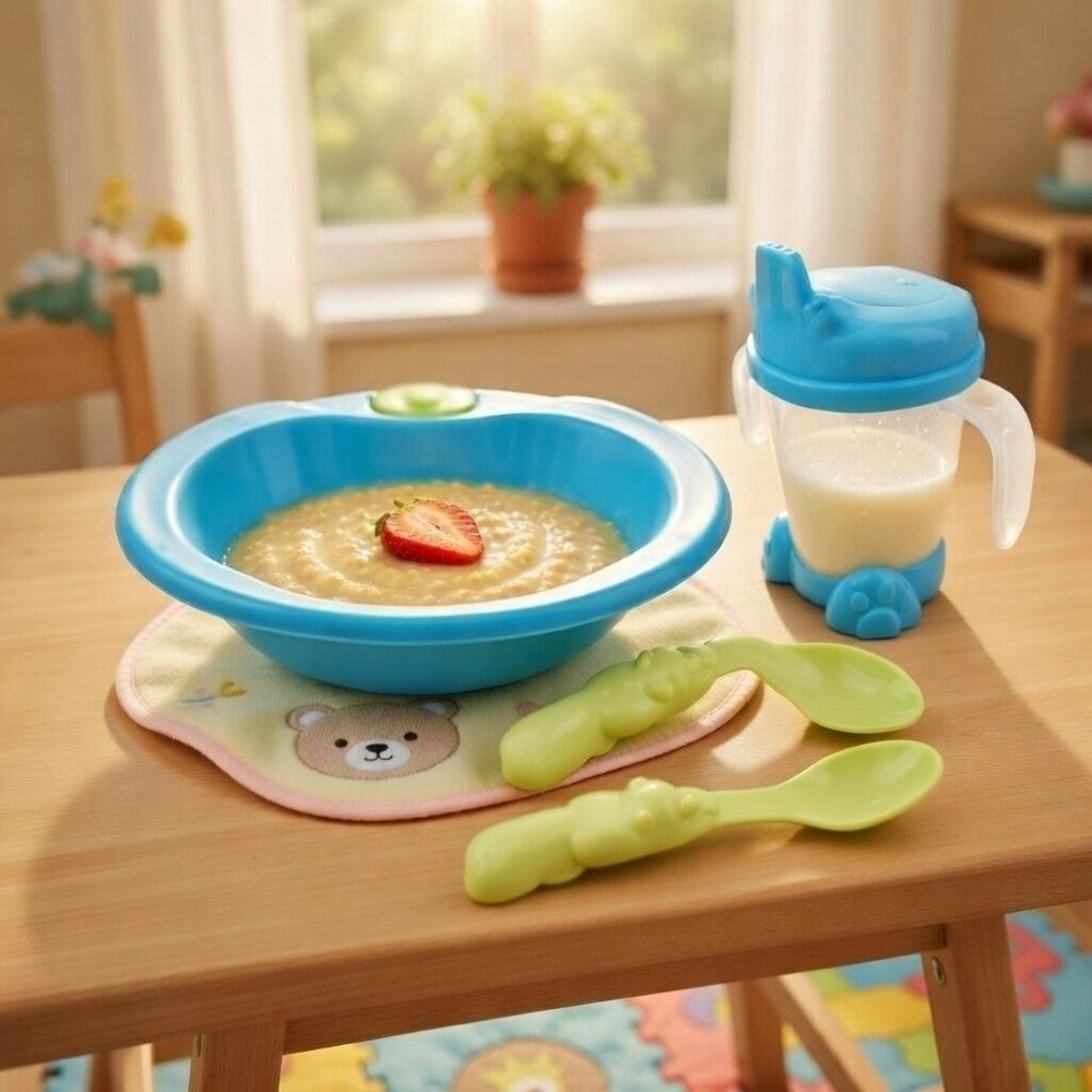 Kit Alimentação 4 Peças Havan Baby - Azul E Verde