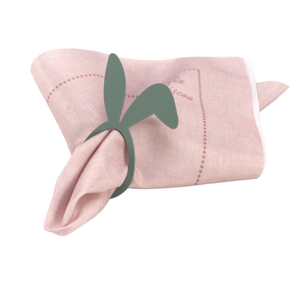 Kit Anel de Guardanapo Páscoa 4 Peças - Páscoa Dourado Verde