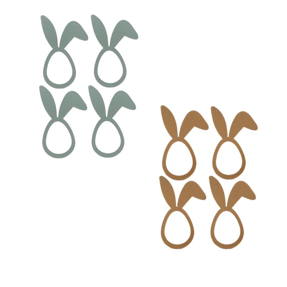 Kit Anel de Guardanapo Páscoa 4 Peças - Páscoa Dourado Verde