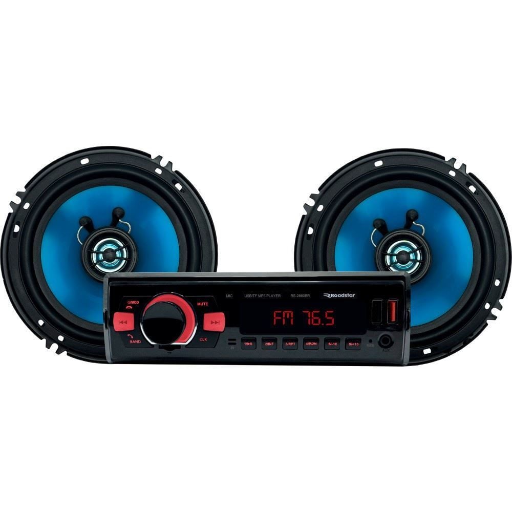 Kit Auto Radio com Alto Falante 6" Roadstar Rs-2660Br Smart Kit