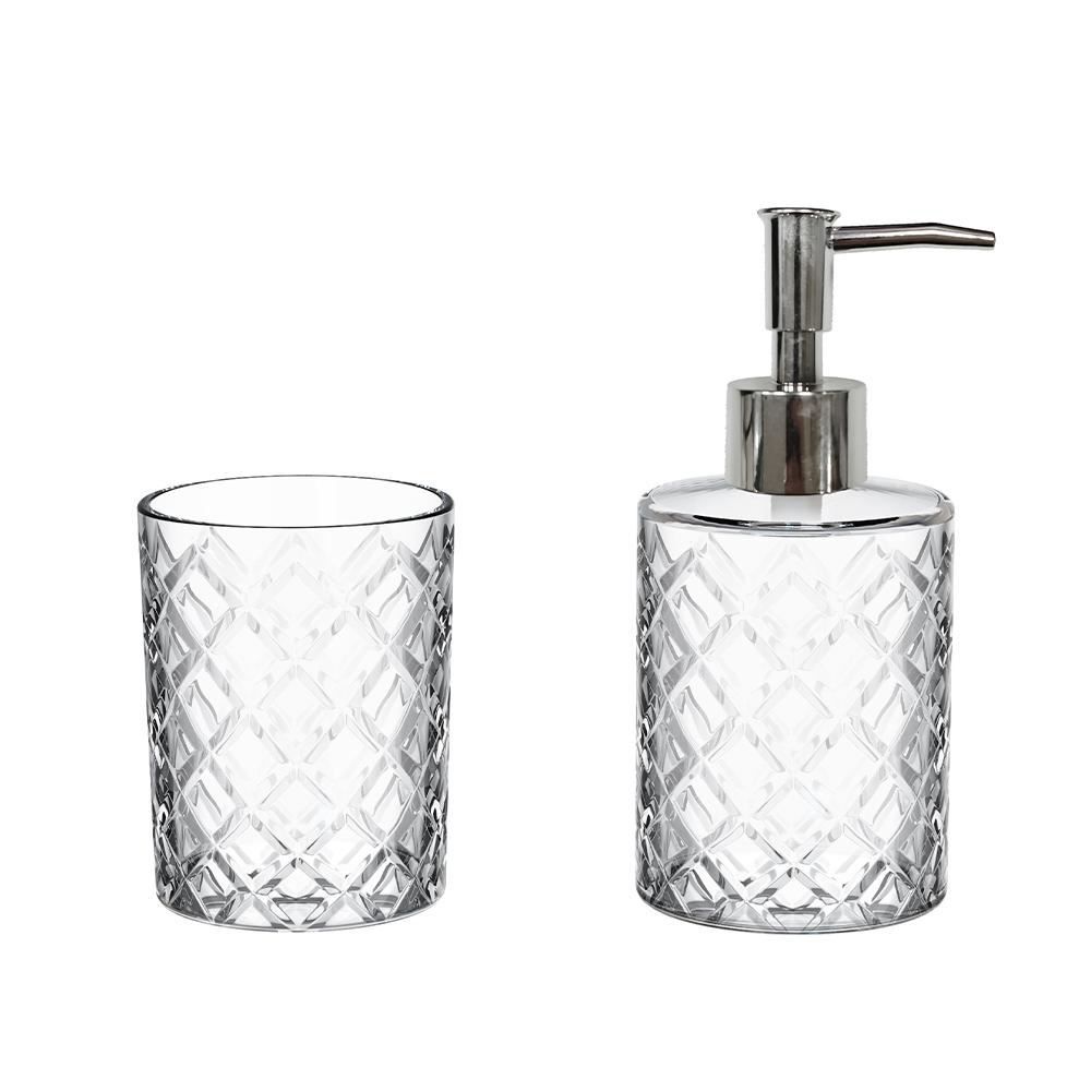 Kit Banheiro 2 Peças Linha Vitrale Hauskraft - PRATA