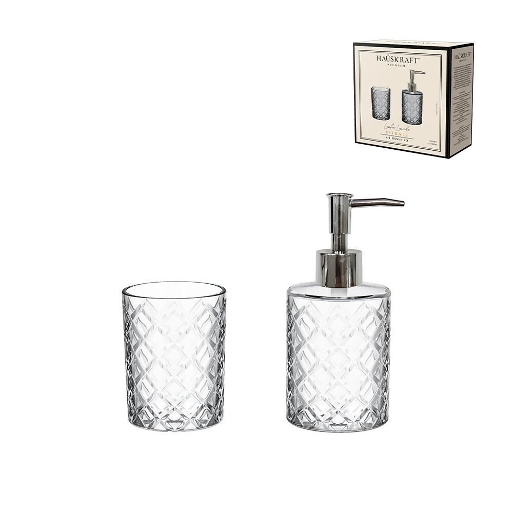 Kit Banheiro 2 Peças Linha Vitrale Hauskraft - PRATA