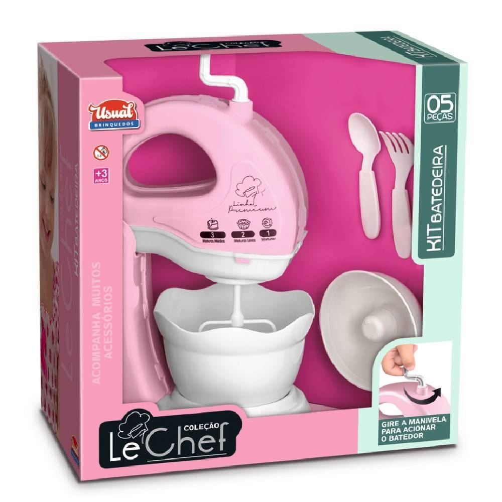 Kit Batedeira New Le Chef Usual Brinquedos - 741